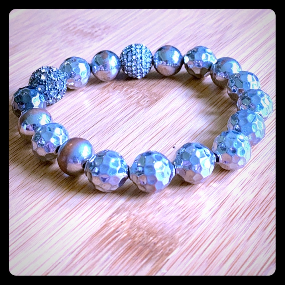 Stella & Dot silver/pewter bracelet